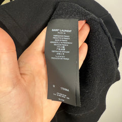 Saint Laurent Graphic Logo Hoodie Black Size M