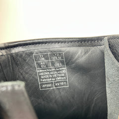 Rick Owens x Doc Marten's Black Megalace Pebbled Leather Boots Size 12