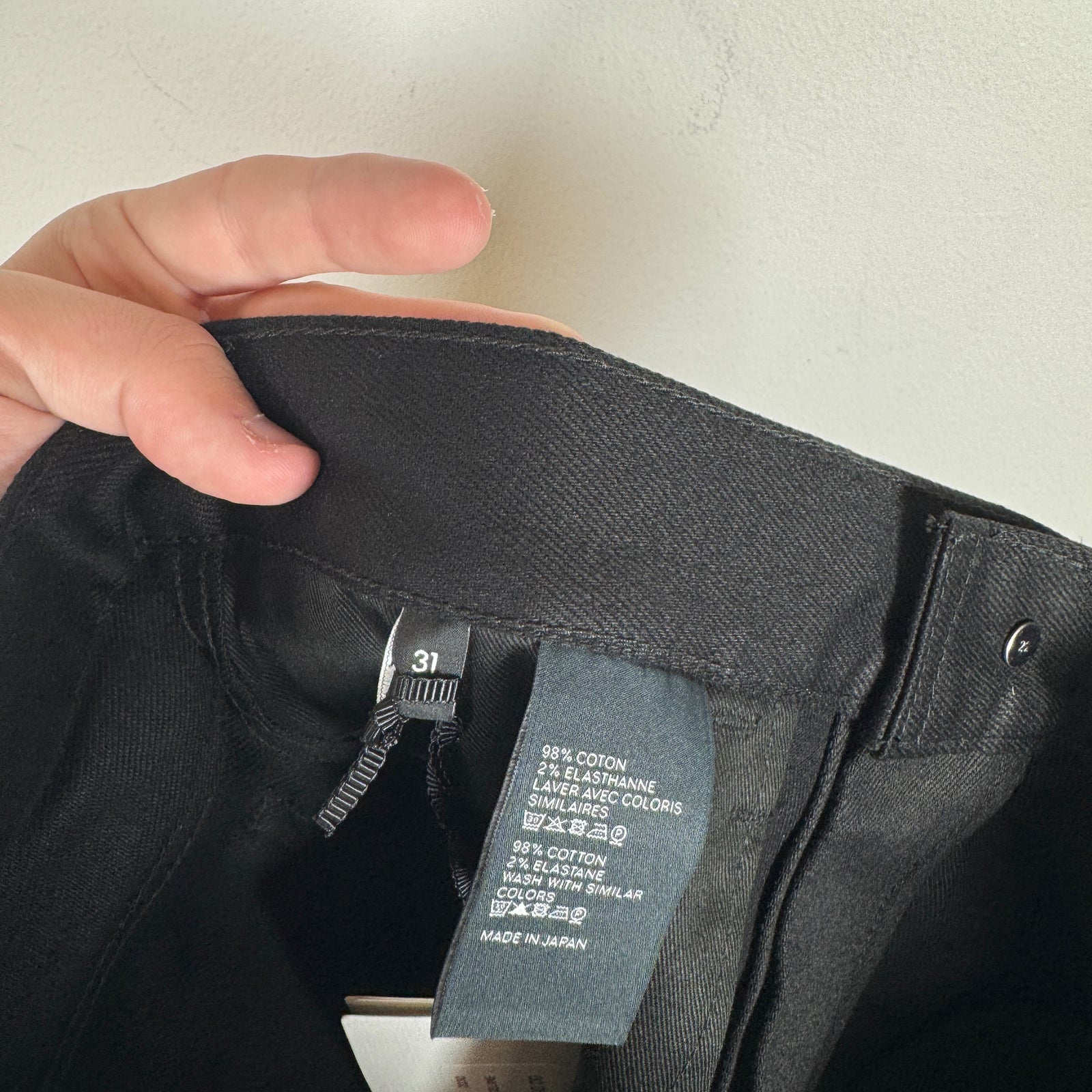 Celine Black Japanese Denim Jeans Size 31