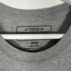 Neighborhood Tokyo Grey Print Tshirt Size 2XL