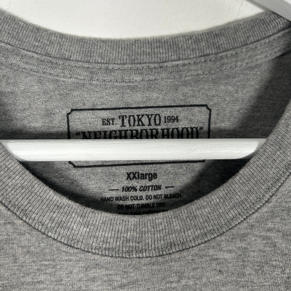 Neighborhood Tokyo Grey Print Tshirt Size 2XL