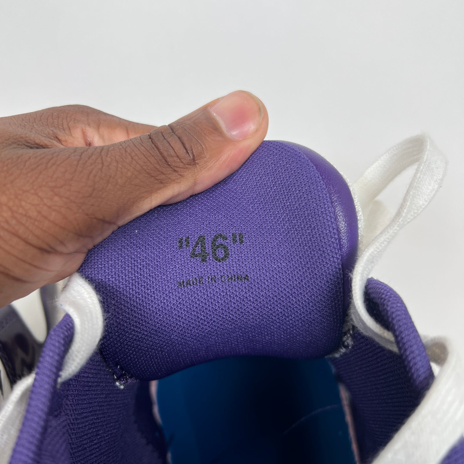 Off White Purple Out The Office Sneaker Size 46