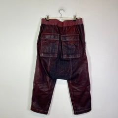 Rick Owens DRKSHDW Cherry Waxed Cropped Pants