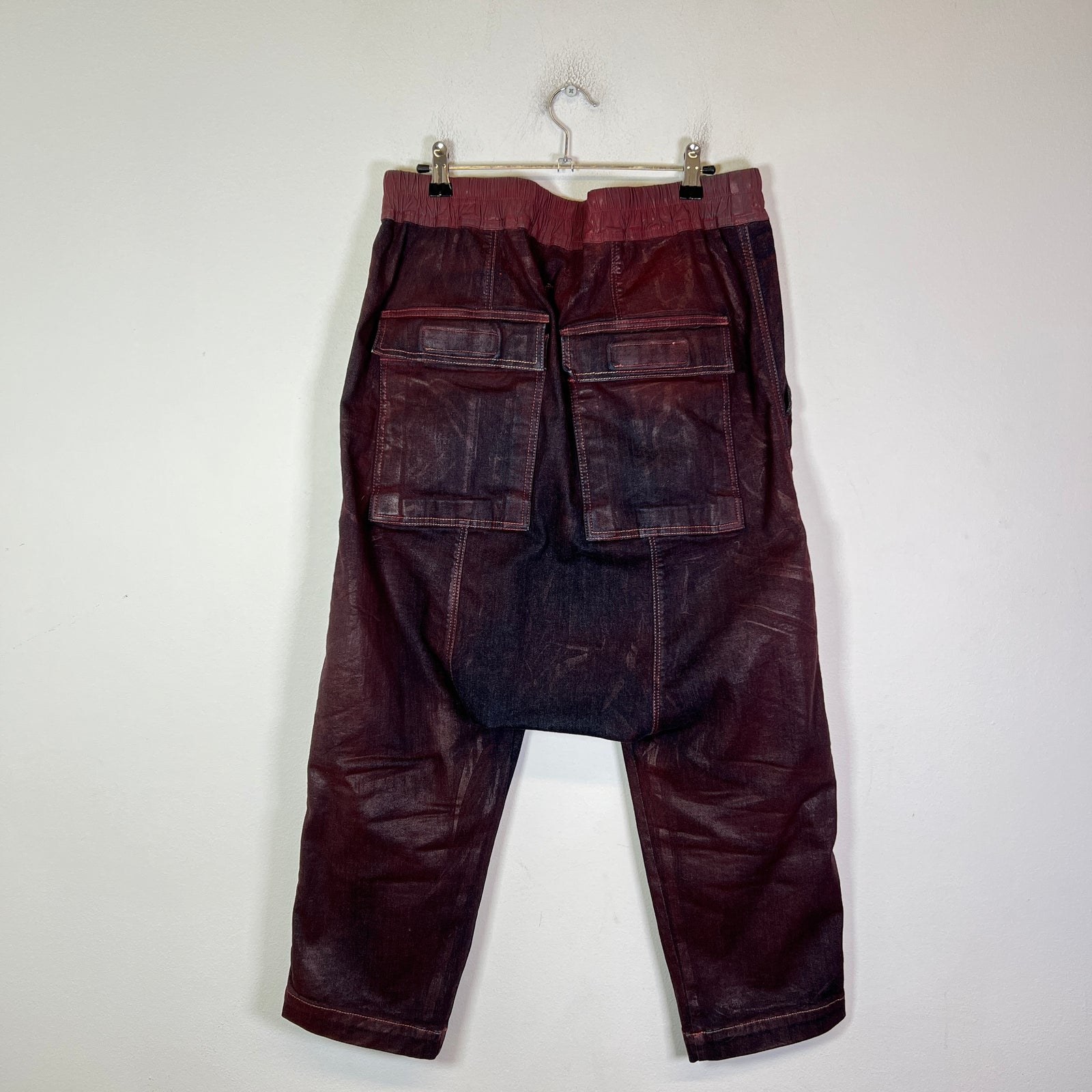 Rick Owens DRKSHDW Cherry Waxed Cropped Pants