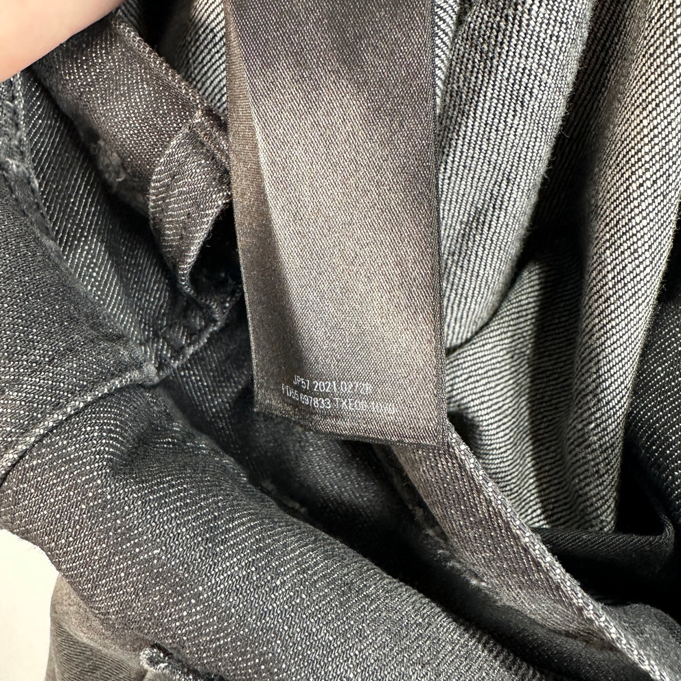 Balenciaga Grey Destroyed Baggy Denim Size M