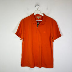 Burberry Orange Check Polo Shirt