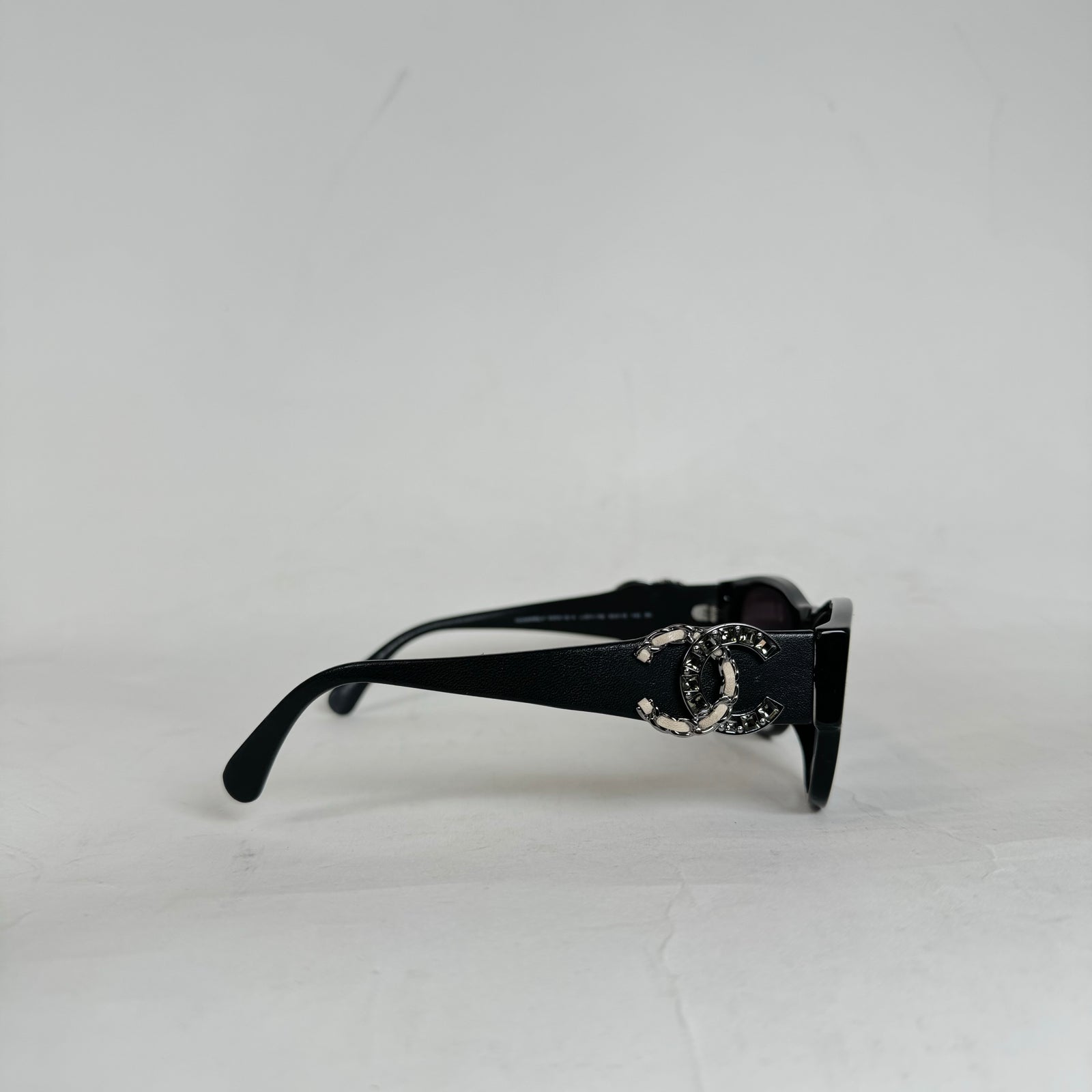 Chanel Lambskin Crystal CC Sunglasses