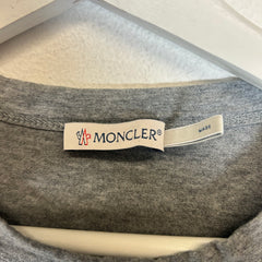 Moncler Grey Vertical Logo Maglia Tee Size S