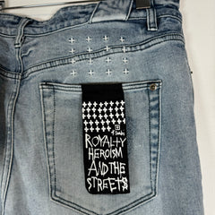 Ksubi Lightwash Distressed Denim Jeans Size 36