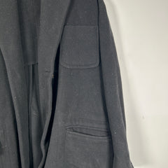 Dolce Gabbana Black Wool Trench Coat Size XL