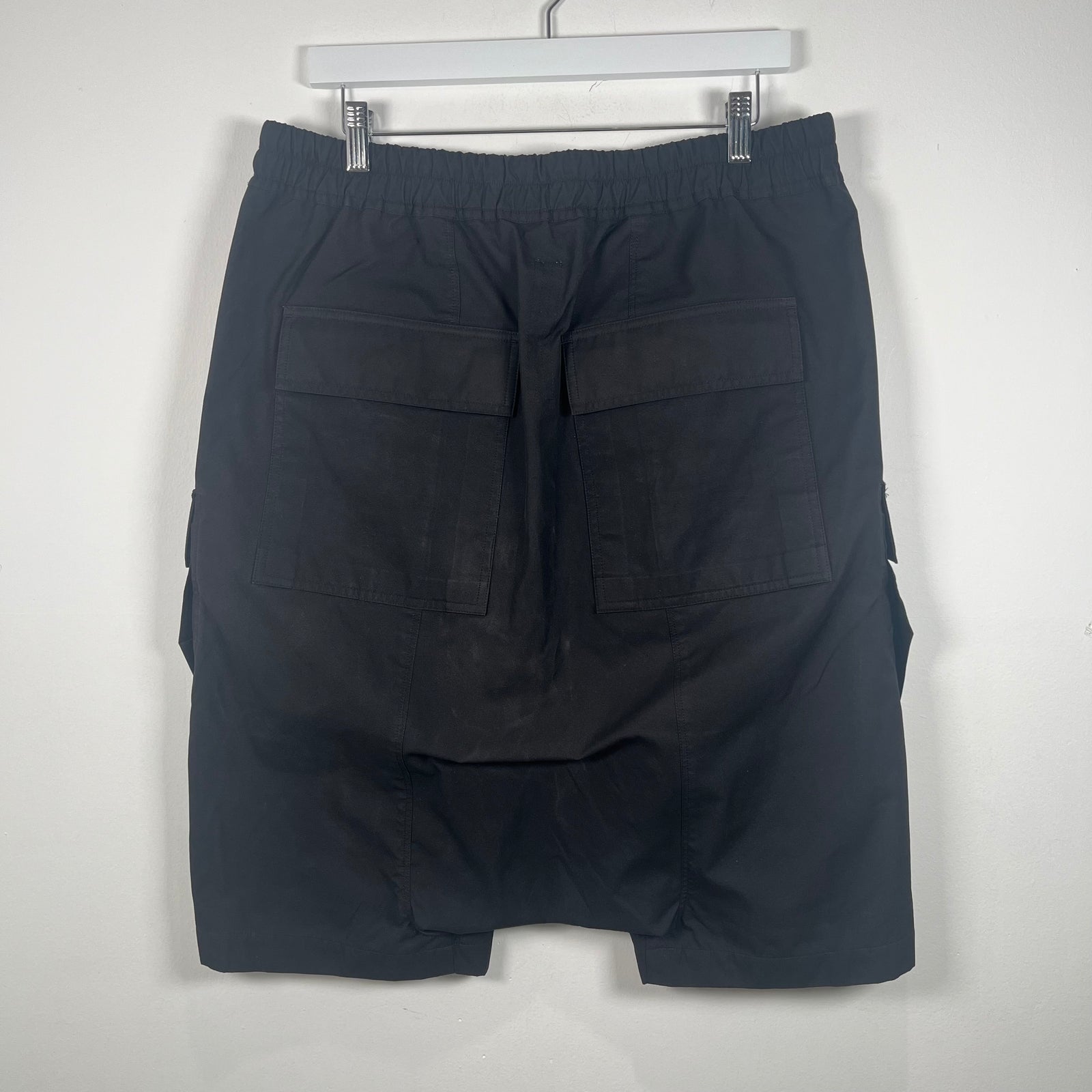 Rick Owens Black Bela Cargo Pod Shorts Size L