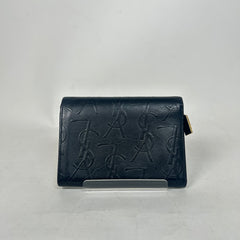 Yves Saint Laurent Black Embossed YSL Wallet