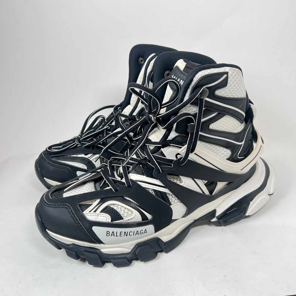 Balenciaga White/Black Hike High-Top Track Sneaker Size 43
