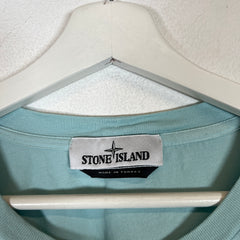 Stone Island Light Blue Compass Patch Logo T-Shirt Size XXL