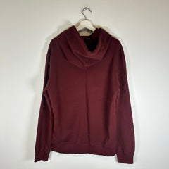 Lanvin Burgundy Logo Hoodie Size XL
