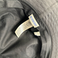 Burberry Grey Equestrian Embroidered Logo Bucket Hat Size L