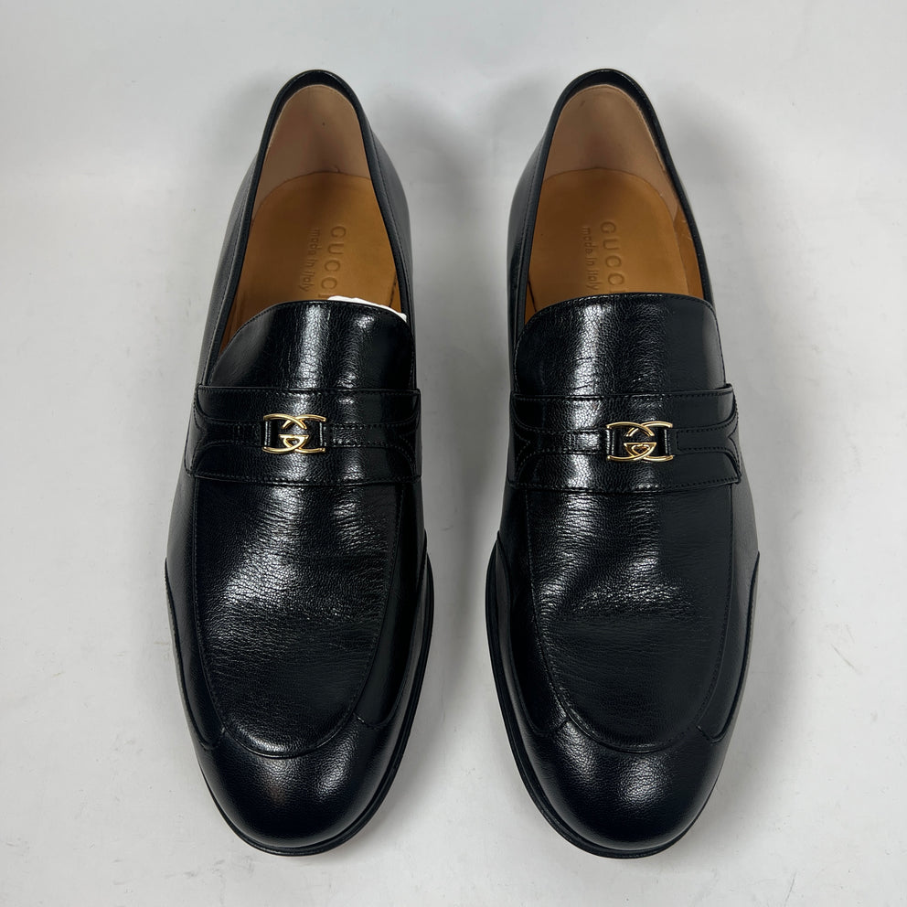Gucci Interlocking G Leather Loafers Size GG 9.5