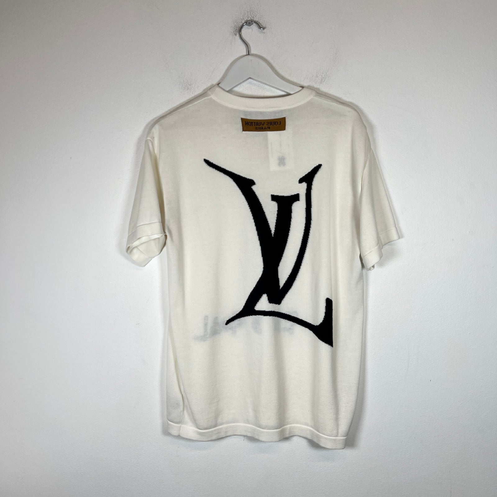 Louis Vuitton x Virgil Abloh White 'End Goal' Intarsia T-Shirt Size S