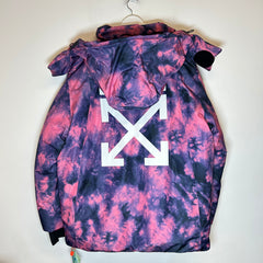 Off-White Fuchsia Tye Dye Arrows Ski Jacket Size XL