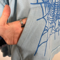 Sp5der Blue Hoodie Size M