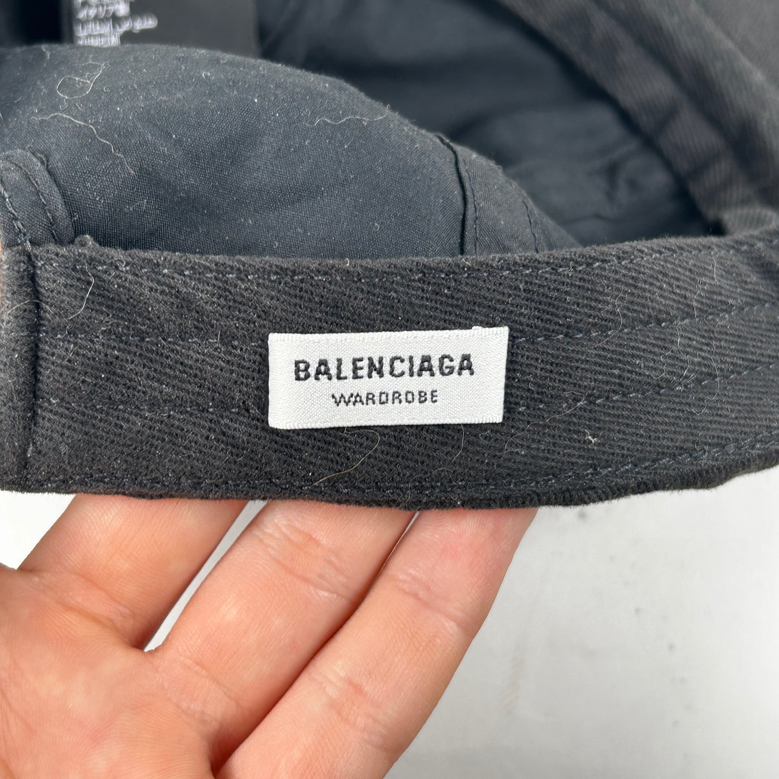 Balenciaga Black Logo Cap Size L
