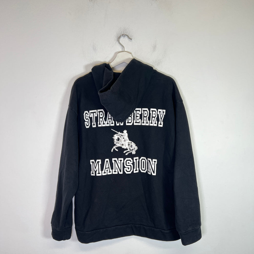 Strawberry Mansion Black Logo Hoodie Size XL