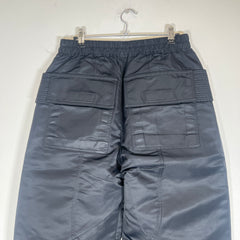 Rick Owens Drkshdw FW23 Black Nylon Wide Leg Creatch Cargo Pants Size S