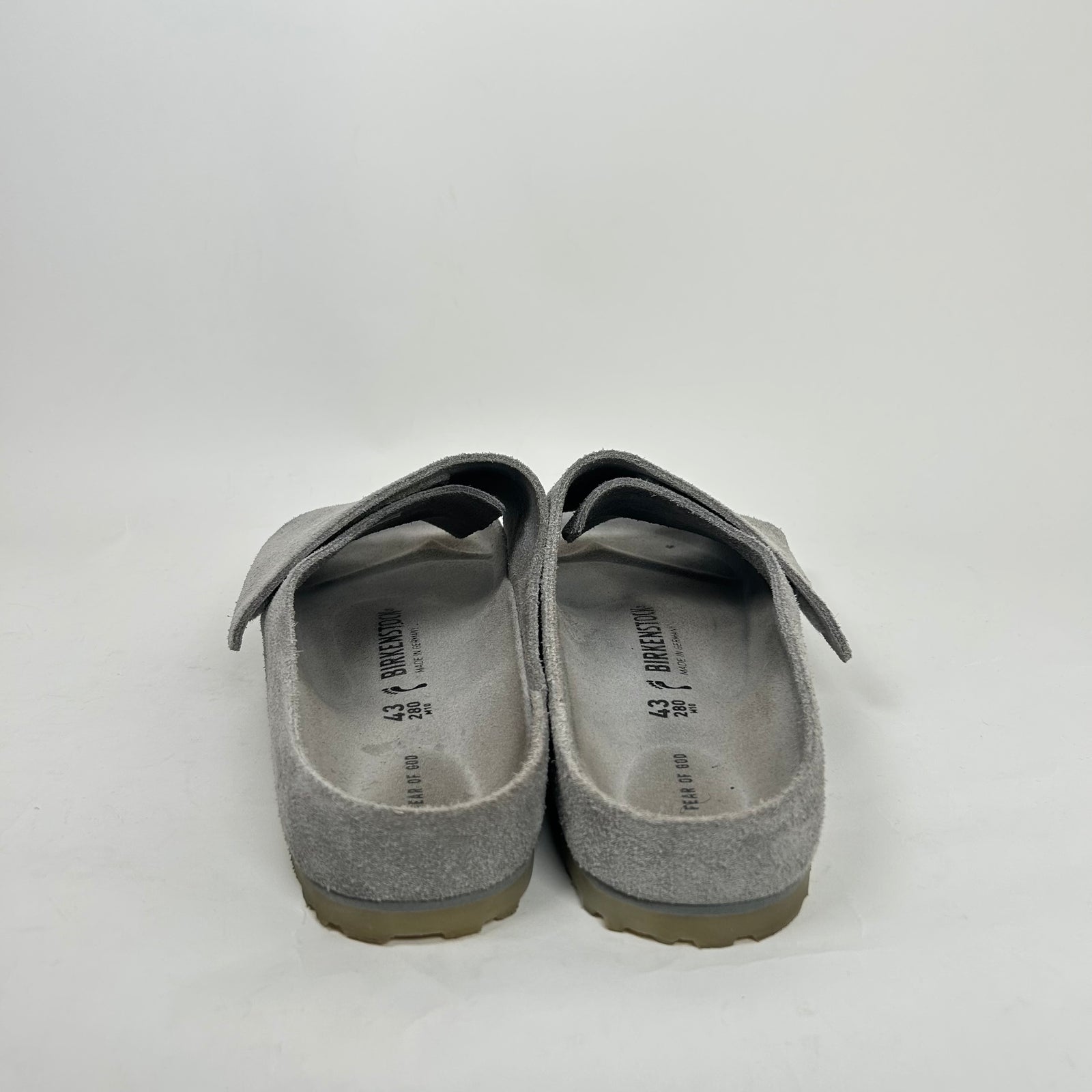 Fear Of God x Birkenstock Grey Los Feliz Sandals Size 43