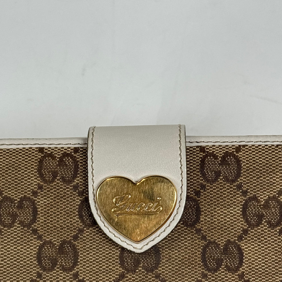 Gucci Beige GG Heart Monogram Wallet