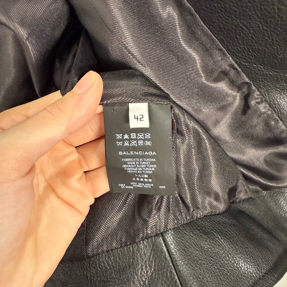 Balenciaga AW13 Cropped Biker Jacket Size S