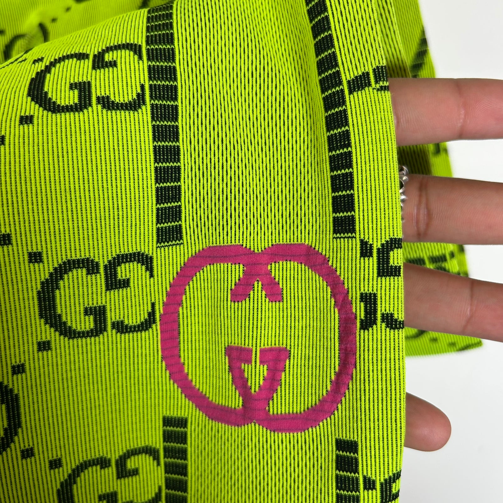 Gucci Neon/Black GG Leggings Size L