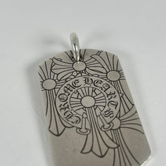Chrome Hearts Cemetery Cross Dog-Tag Pendant