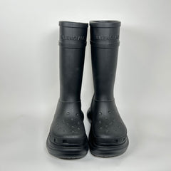 Balenciaga x Croc Black Rubber Boots Size 36