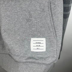 Thom Browne Grey 4-Bar Hoodie Size 3