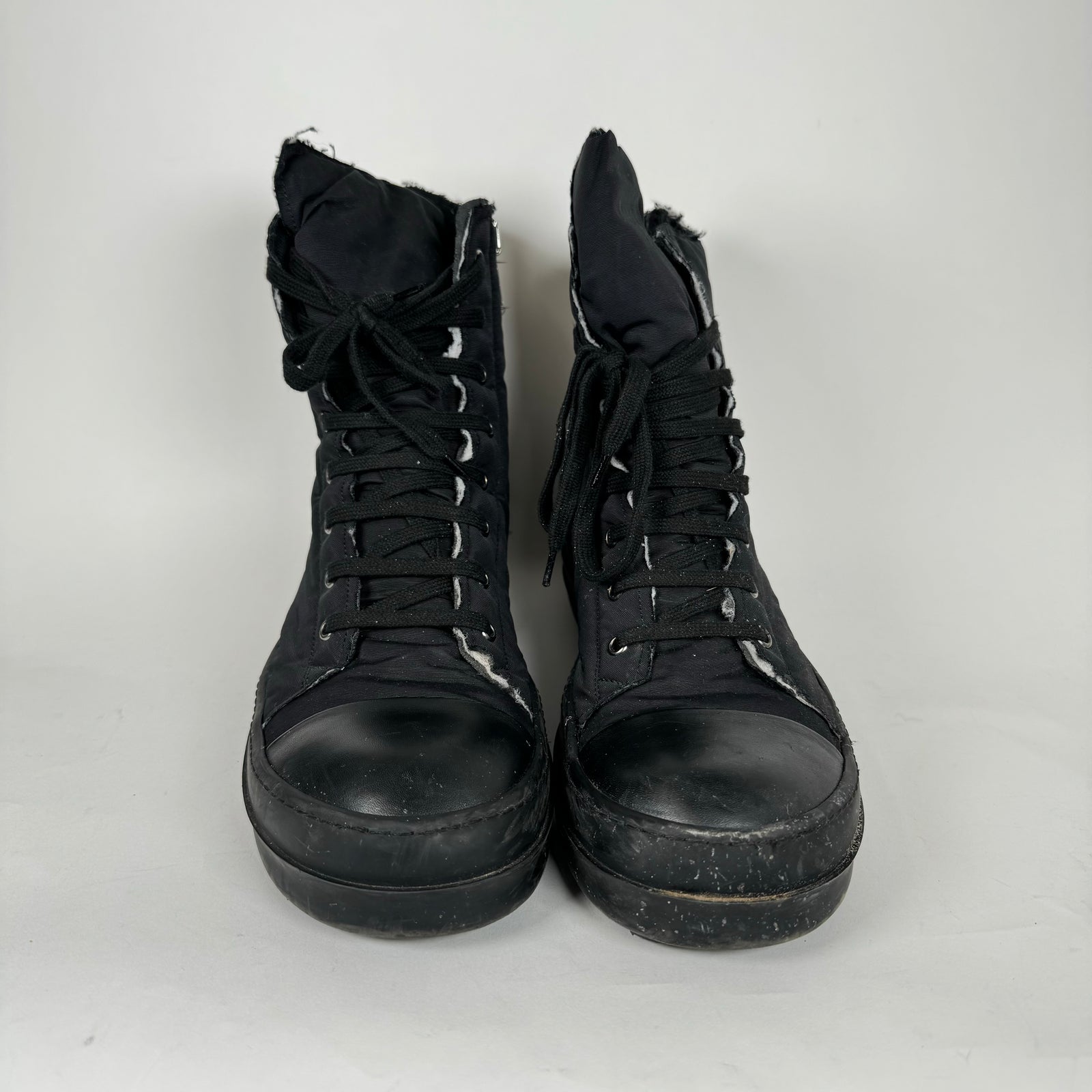 Rick Owens Drkshdw Black Nylon Ramones Size 45