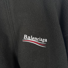 Balenciaga Black Campaign Fleece Pullover Size 2