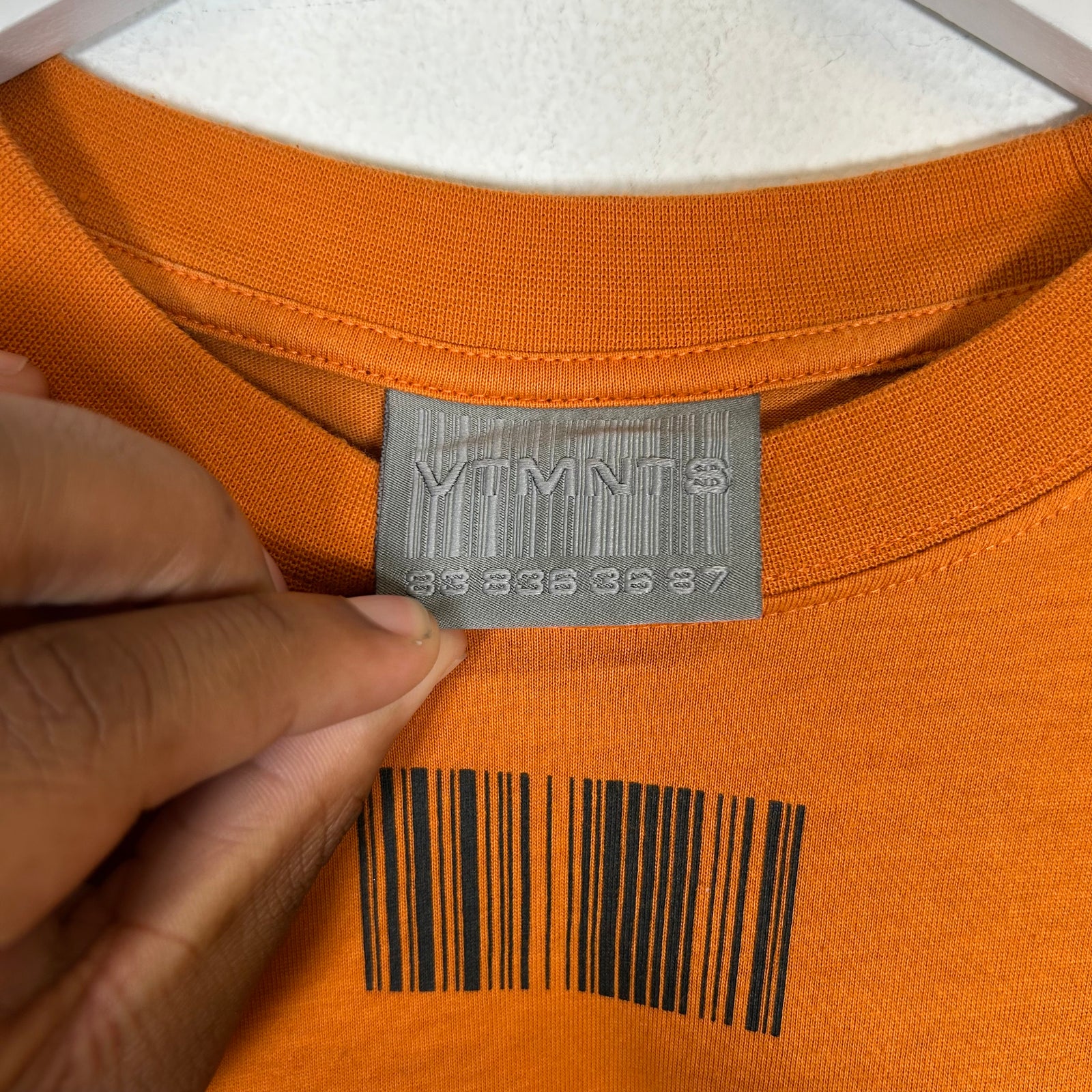 VTMNTS Orange 'Yes/No' T-Shirt Size M