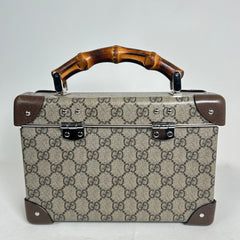 Gucci Bamboo GG Supreme Globe-Trotter Vanity Case