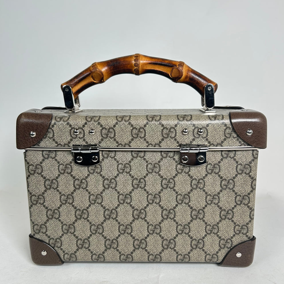 Gucci Bamboo GG Supreme Globe-Trotter Vanity Case