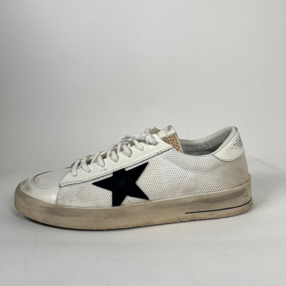 Golden Goose White/Black Stardan Sneaker Size 45