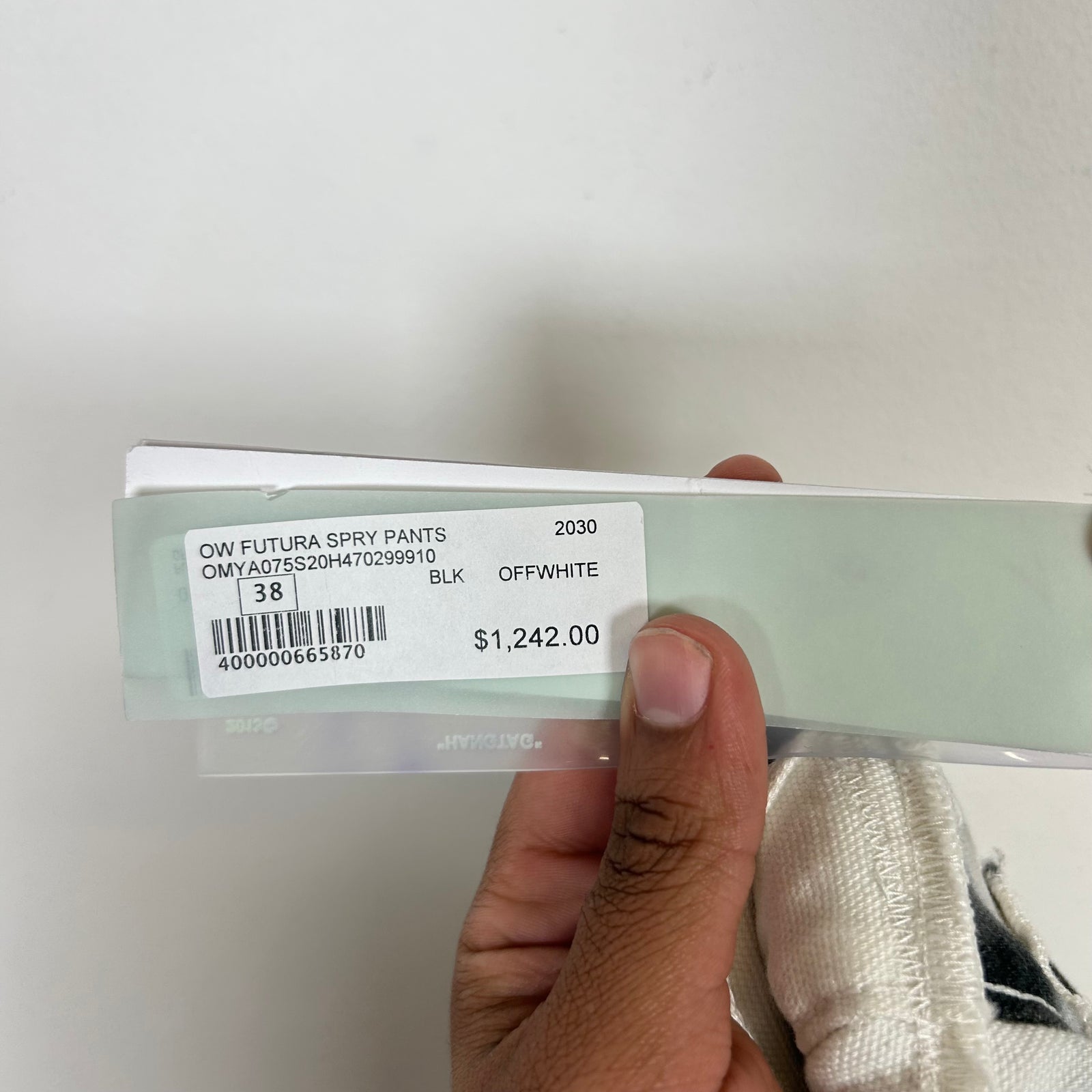 Off-White x Futura White Spray Paint Carpenter Pants Size 38