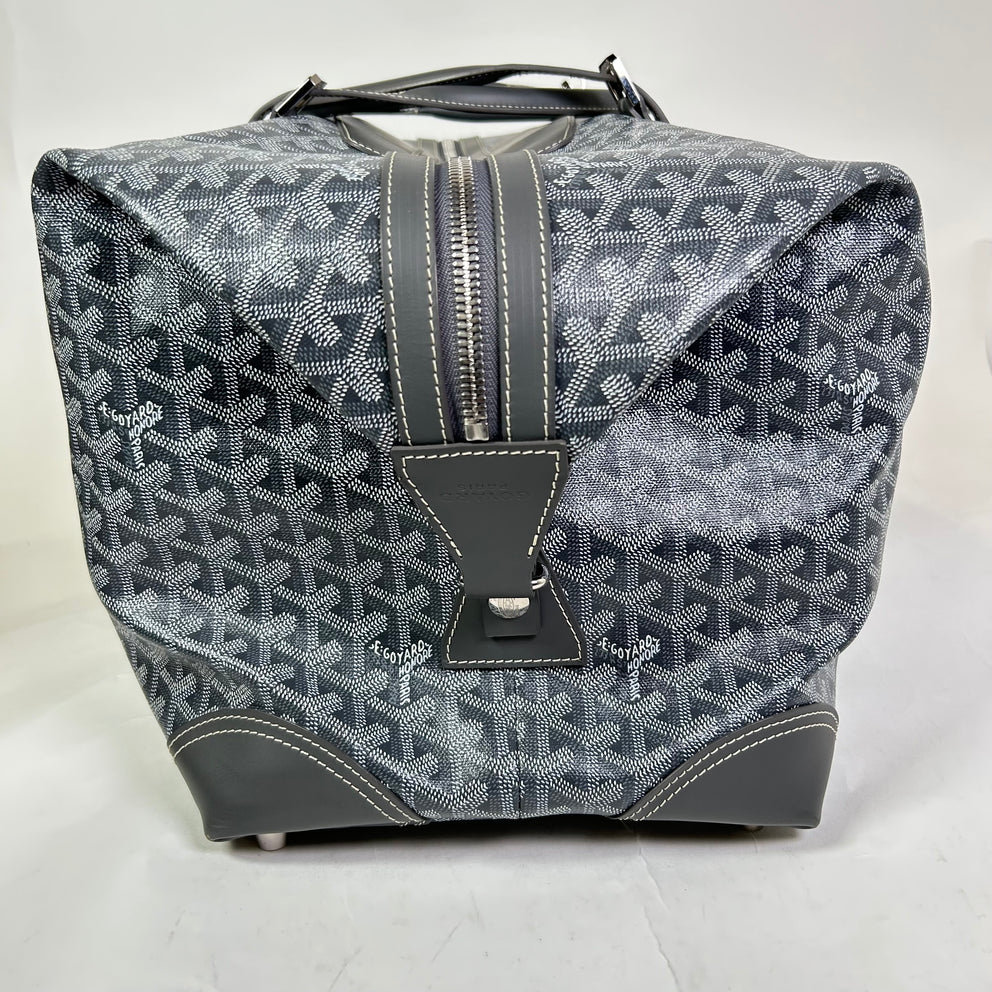 Goyard Grey Goyardine Boeing 55 Travel Duffle Bag