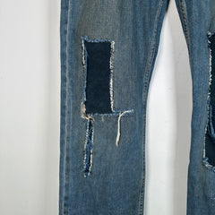 Rick Owens Vintage Slab Blue Distressed Jeans Size 30
