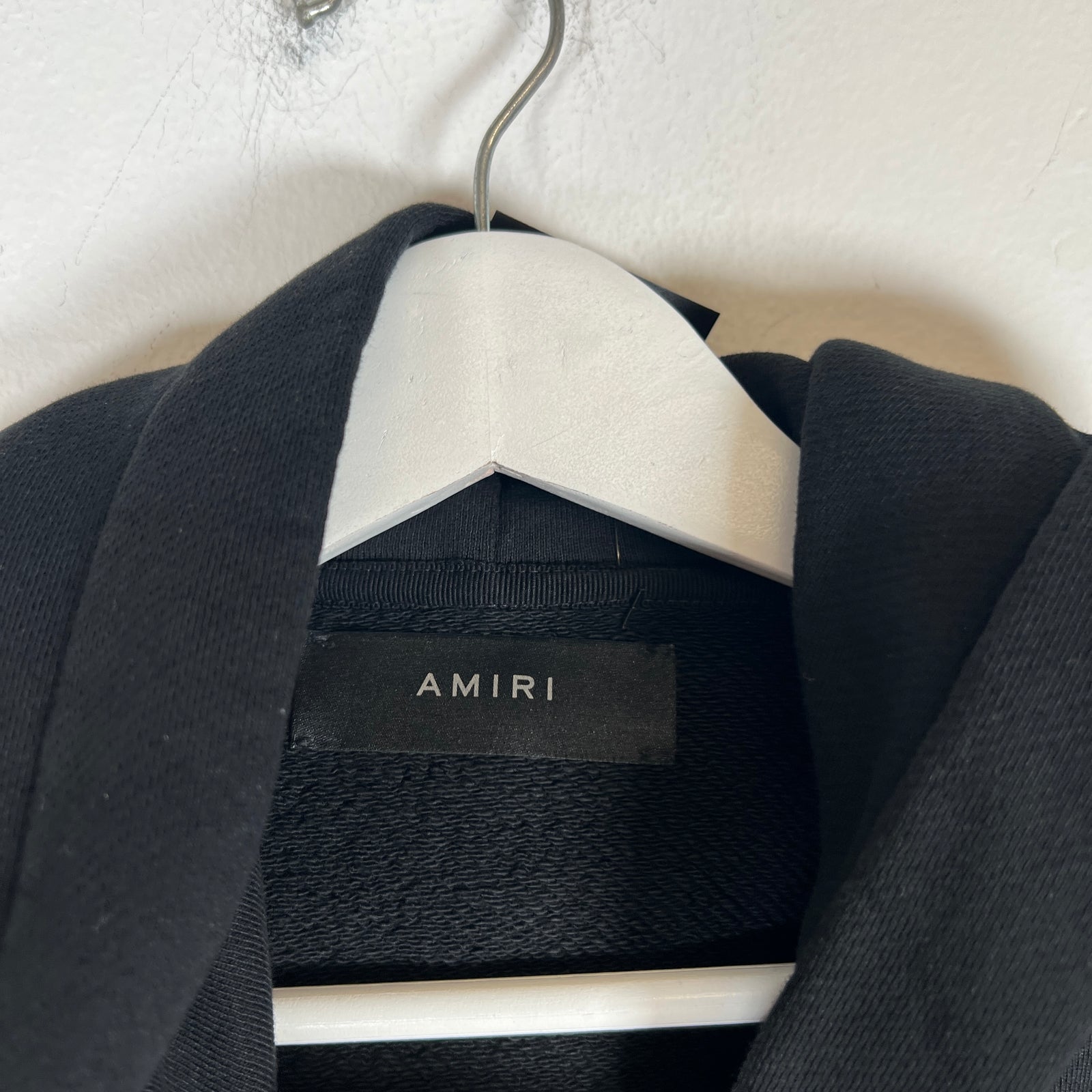 Amiri Black Core Camo Logo Hoodie Size XL