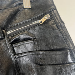 Ranger Cartel Black Leather Flared Jeans Size 32