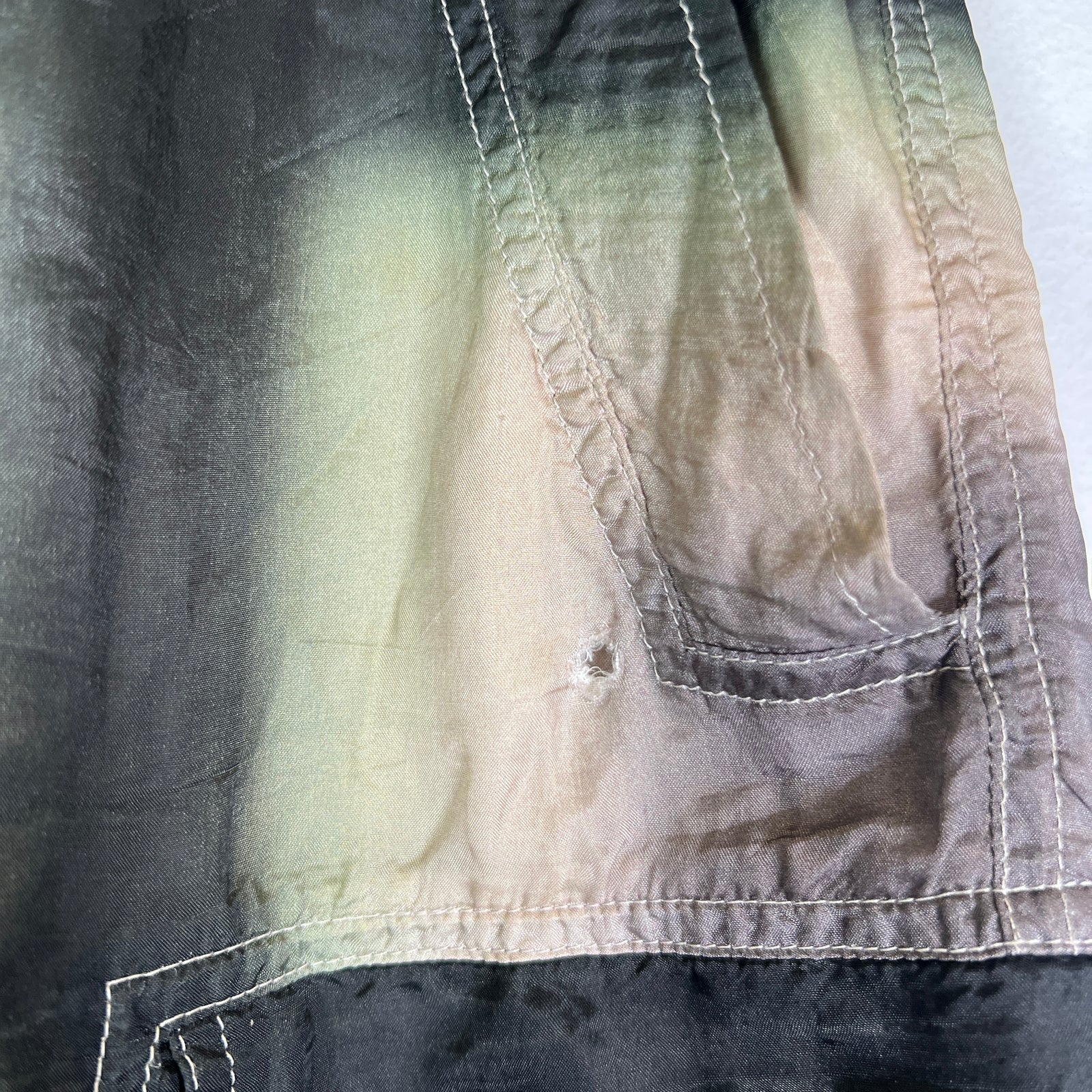 Rick Owens SS23 EDFU Plaid Cargo Bela Shorts