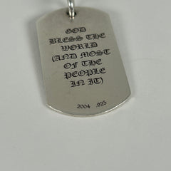 Chrome Hearts Cemetery Cross Dog-Tag Pendant