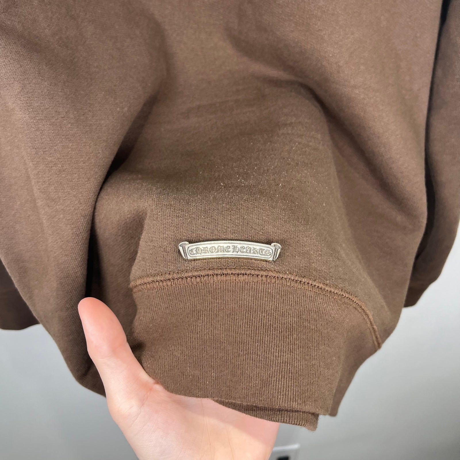 Chrome Hearts Brown 'Slo Ride14' 1/4 Zip Polo Size L