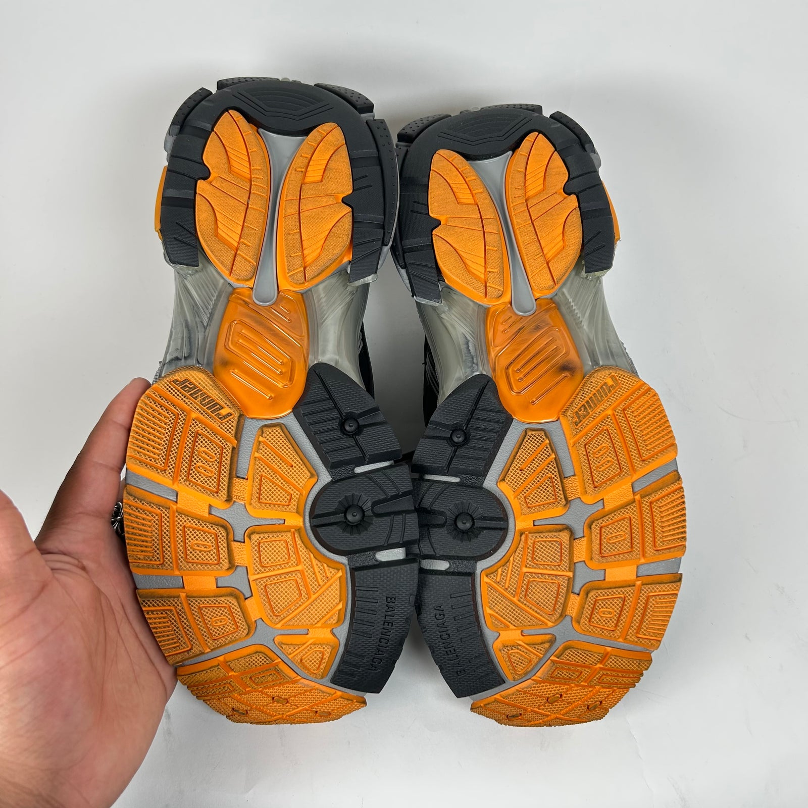 Balenciaga Black/Orange Nylon Runner Size 44