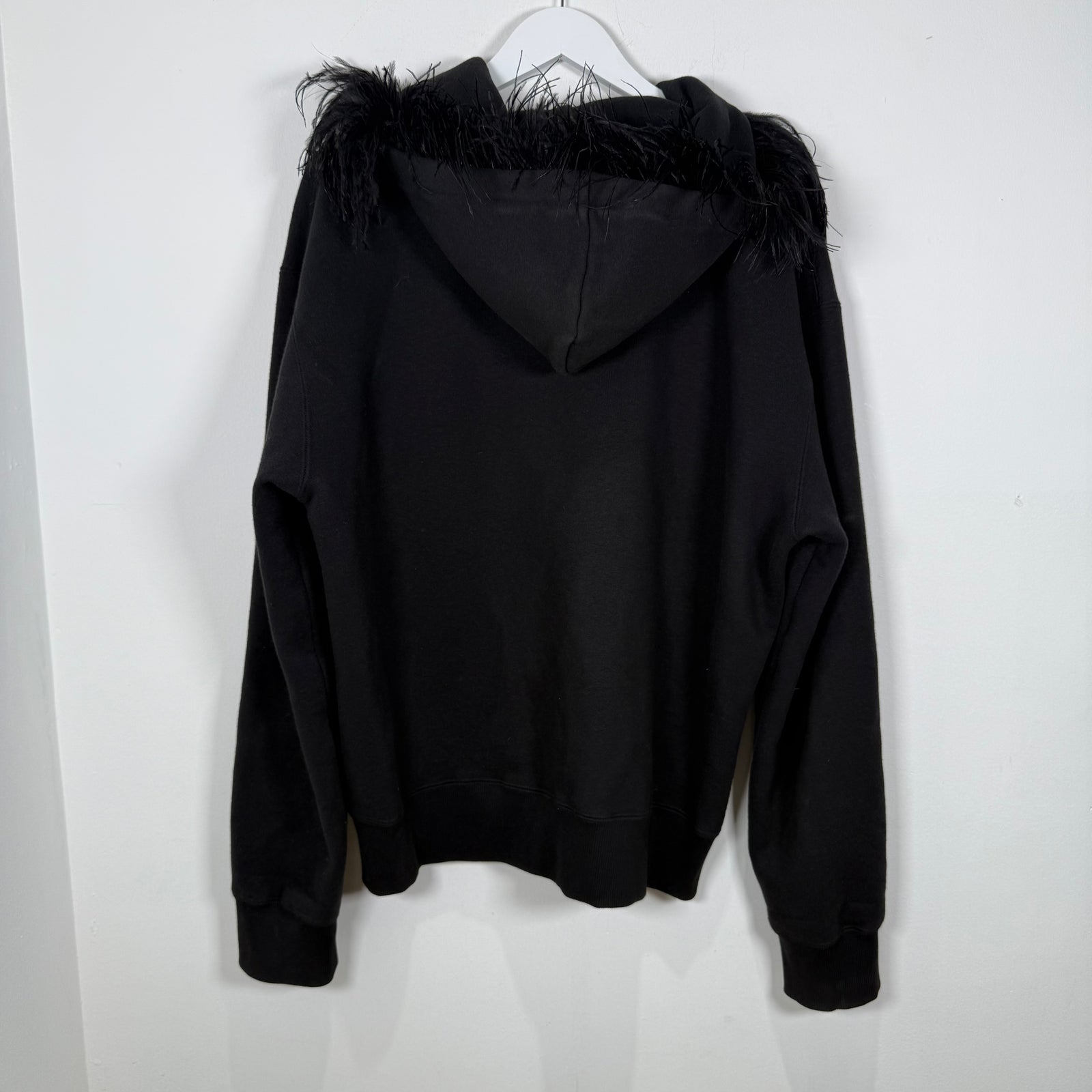 1017 Alyx 9SM Black Fur Hair Zip-Up Hoodie Size L